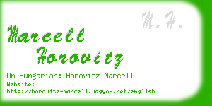 marcell horovitz business card